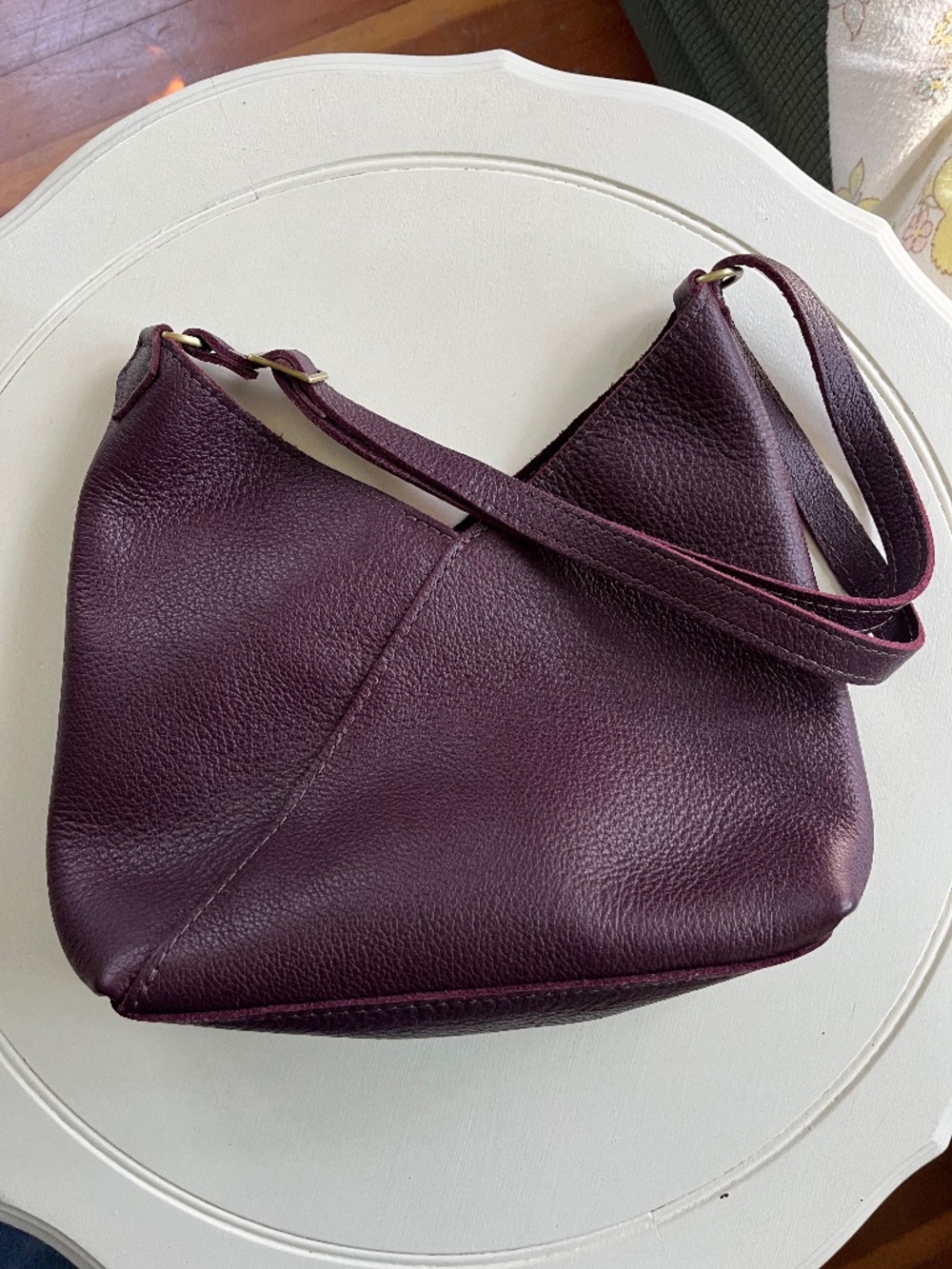Portland Leather Bag - small Naomi in Plum